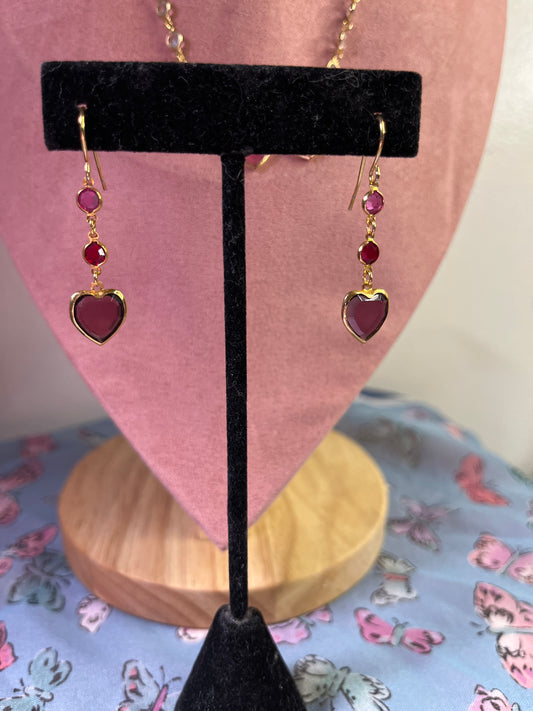 C#8 One of a kind sample piece made by a jewelry factory on Road Island. They never produced this Iine for the public. Glass drop drop earrings